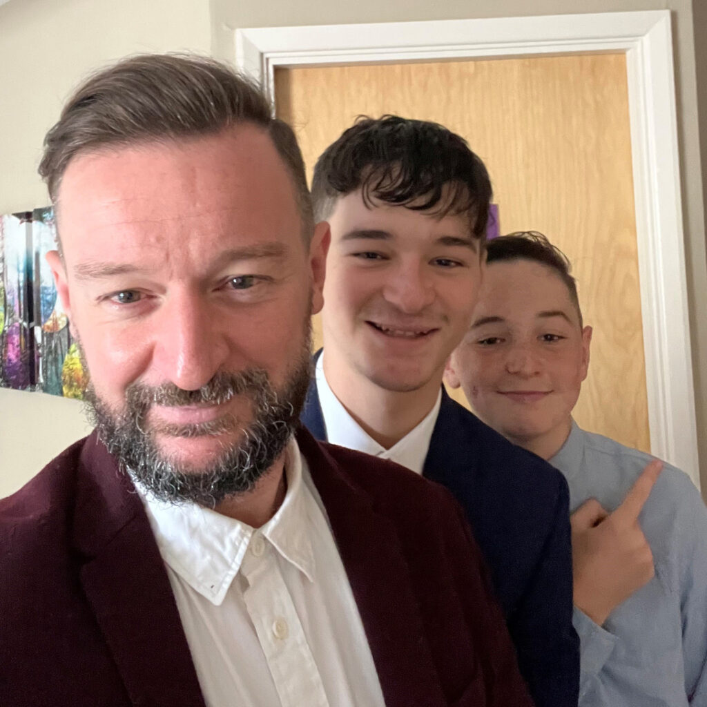 Andy Margett with sons Joel and Liam